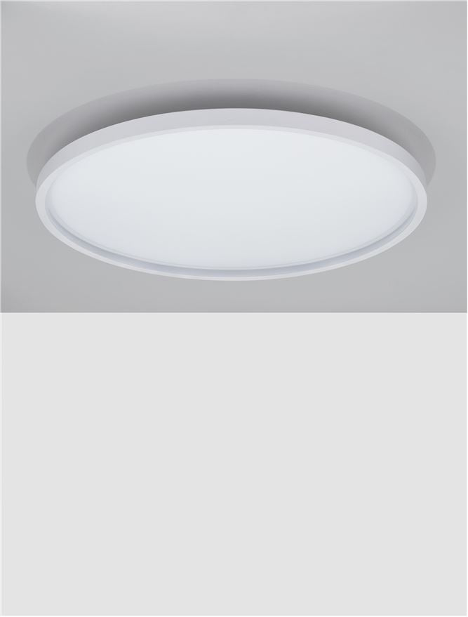 Plafoniera CHET Sandy White Aluminium & Acrylic LED 49W 2700-5000K IP20 - Dimmable with remote control Diam: 58 cm  Nova Luce