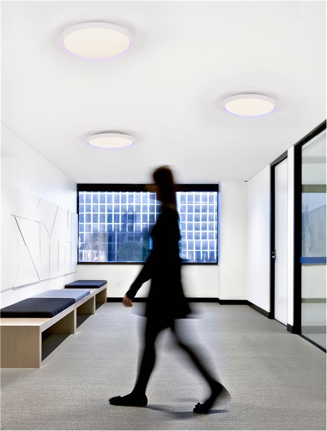 Plafoniera CHET Sandy White Aluminium & Acrylic LED 30W 2700-5000K IP20 - Dimmable with remote control Diam: 39.3 cm Nova Luce