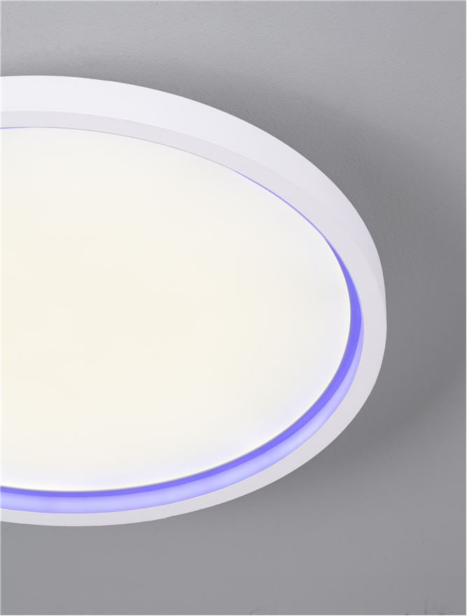 Plafoniera CHET Sandy White Aluminium & Acrylic LED 30W 2700-5000K IP20 - Dimmable with remote control Diam: 39.3 cm Nova Luce