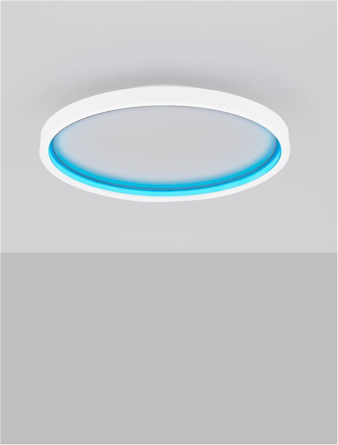 Plafoniera CHET Sandy White Aluminium & Acrylic LED 30W 2700-5000K IP20 - Dimmable with remote control Diam: 39.3 cm Nova Luce