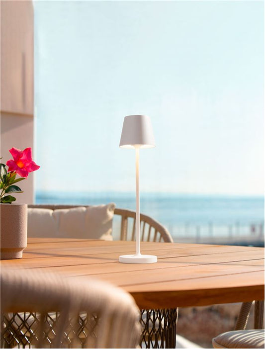 Lampa de masa portabila PETIT, sandy beige, 2W, IP 54 H 28 cm, Nova Luce