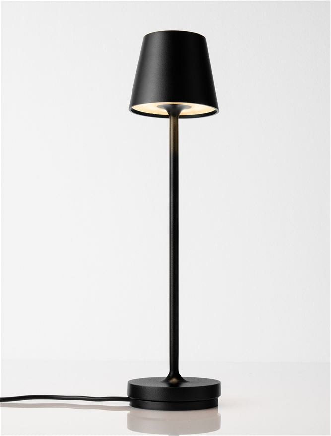 Lampa de masa portabila PETIT, sandy black, 2W, IP 54 H 28 cm, Nova Luce
