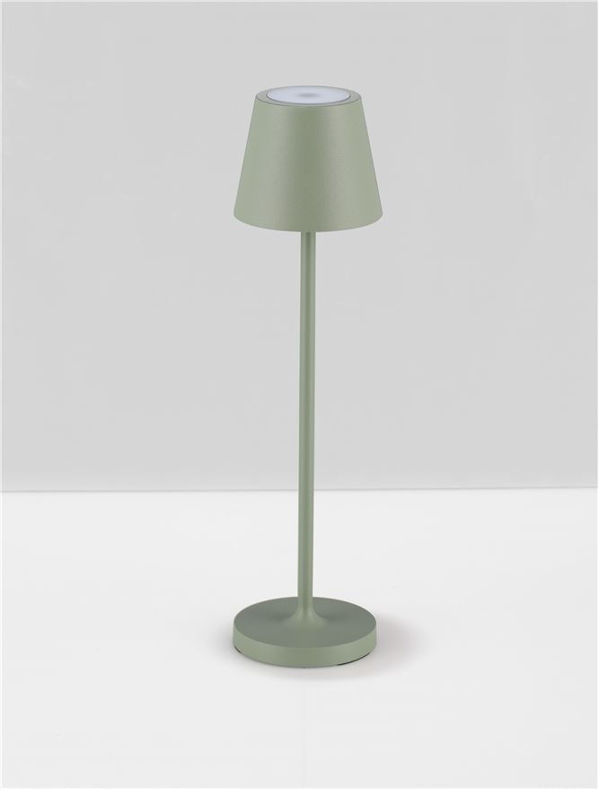 Lampa de masa portabila PETIT, sandy olive green, 2W, IP 54 H 28 cm, Nova Luce