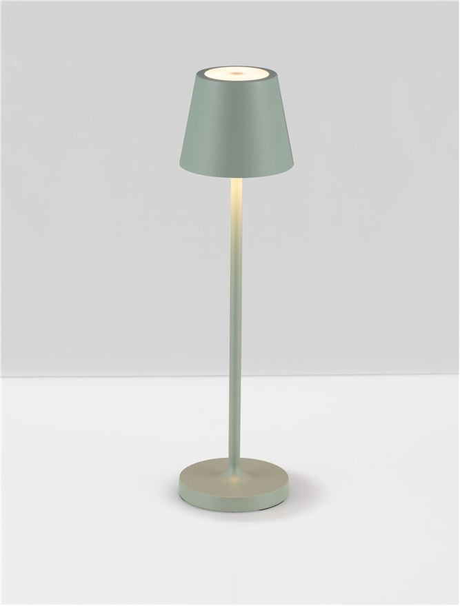 Lampa de masa portabila PETIT, sandy olive green, 2W, IP 54 H 28 cm, Nova Luce