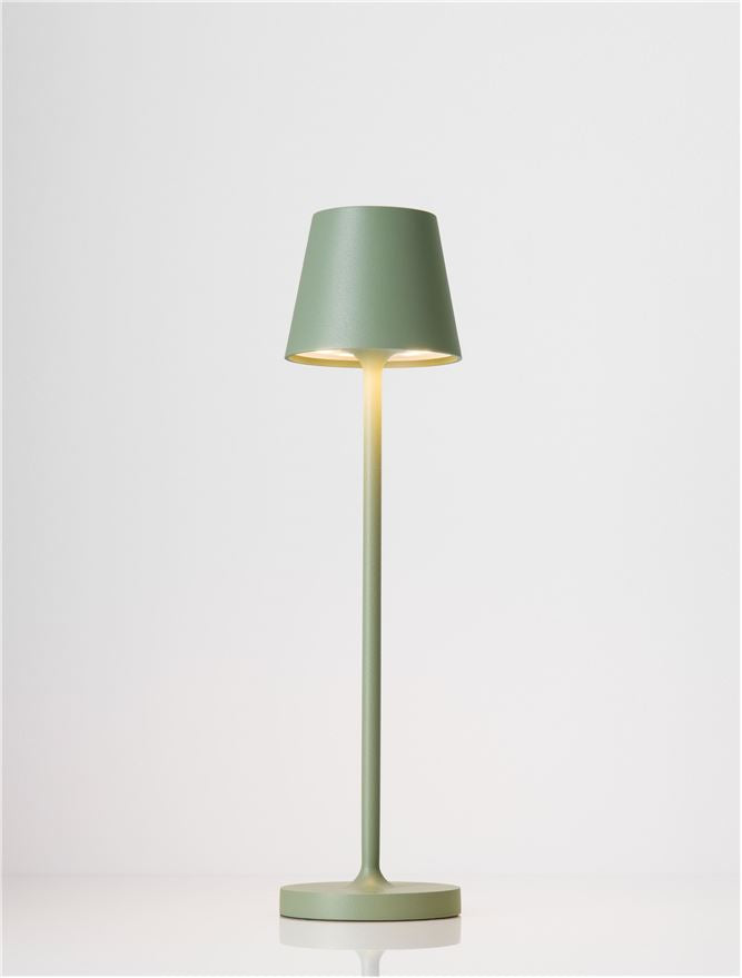 Lampa de masa portabila PETIT, sandy olive green, 2W, IP 54 H 28 cm, Nova Luce