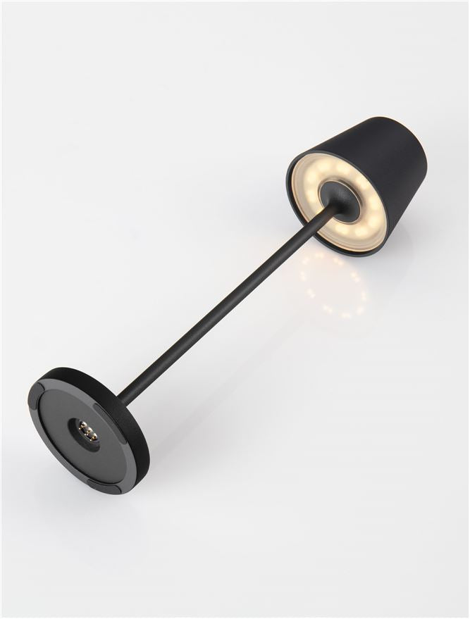 Lampa de masa portabila PETIT, sandy anthracite, 2W, IP 54 H 28 cm, Nova Luce