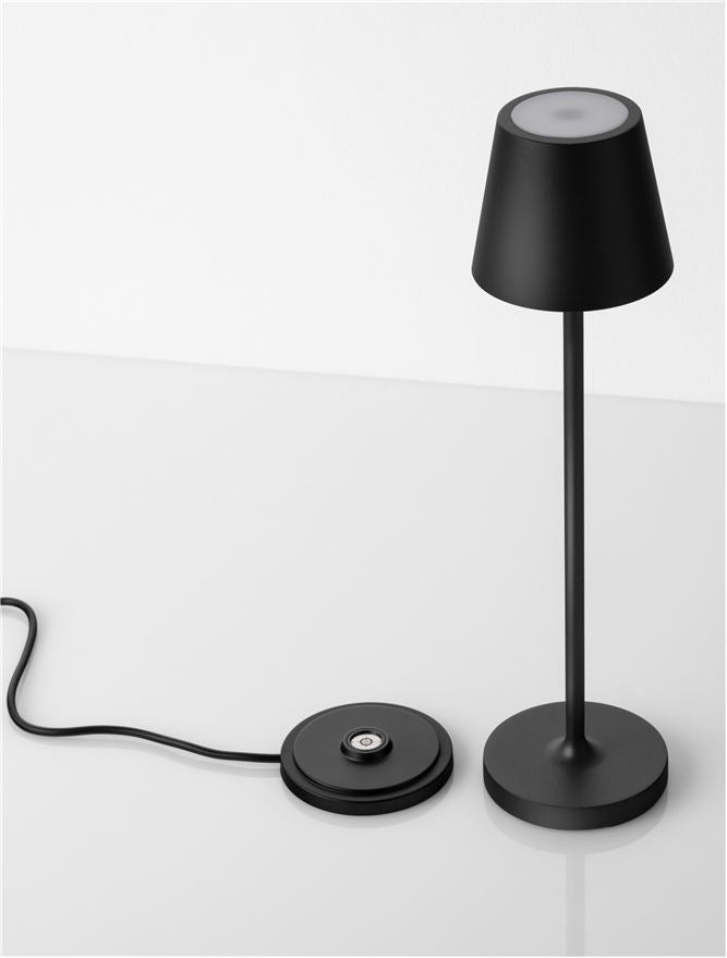 Lampa de masa portabila PETIT, sandy anthracite, 2W, IP 54 H 28 cm, Nova Luce