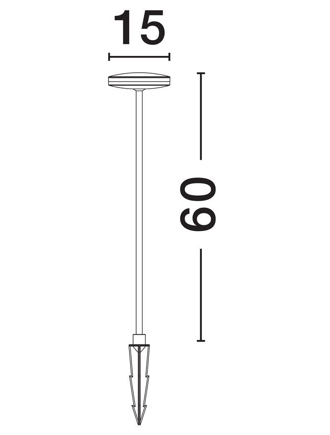 Bolard luminos de exterior NAWA, LED 12 Watt 220-240Volt 666Lm 3000K IP65 H 60cm Nova Luce