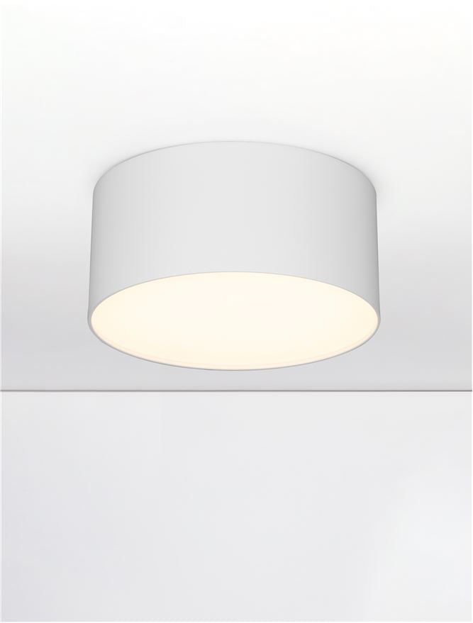 Plafoniera LULDO Sandy White Aluminium LED 16W 3000K Diam: 14 cm Nova Luce