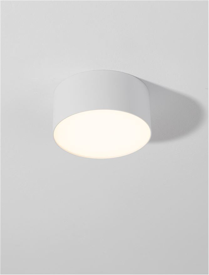 Plafoniera LULDO Sandy White Aluminium LED 16W 3000K Diam: 14 cm Nova Luce