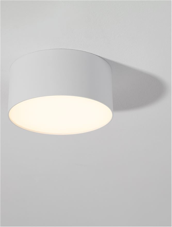 Plafoniera LULDO Sandy White Aluminium LED 16W 3000K Diam: 14 cm Nova Luce