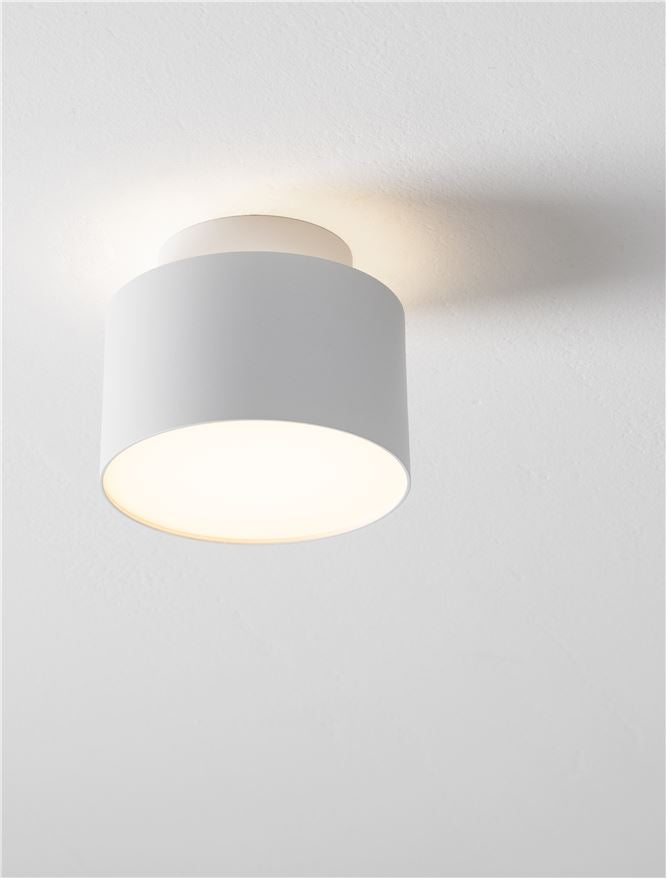 Plafoniera OZEN Sandy White Aluminium LED 17W 3000K Diam: 11 cm Nova Luce