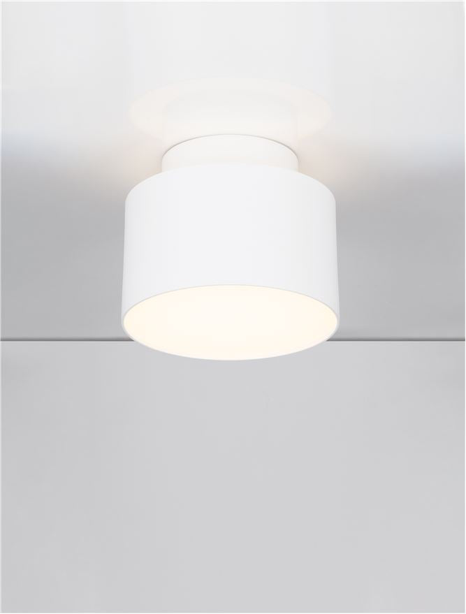 Plafoniera OZEN Sandy White Aluminium LED 17W 3000K Diam: 11 cm Nova Luce