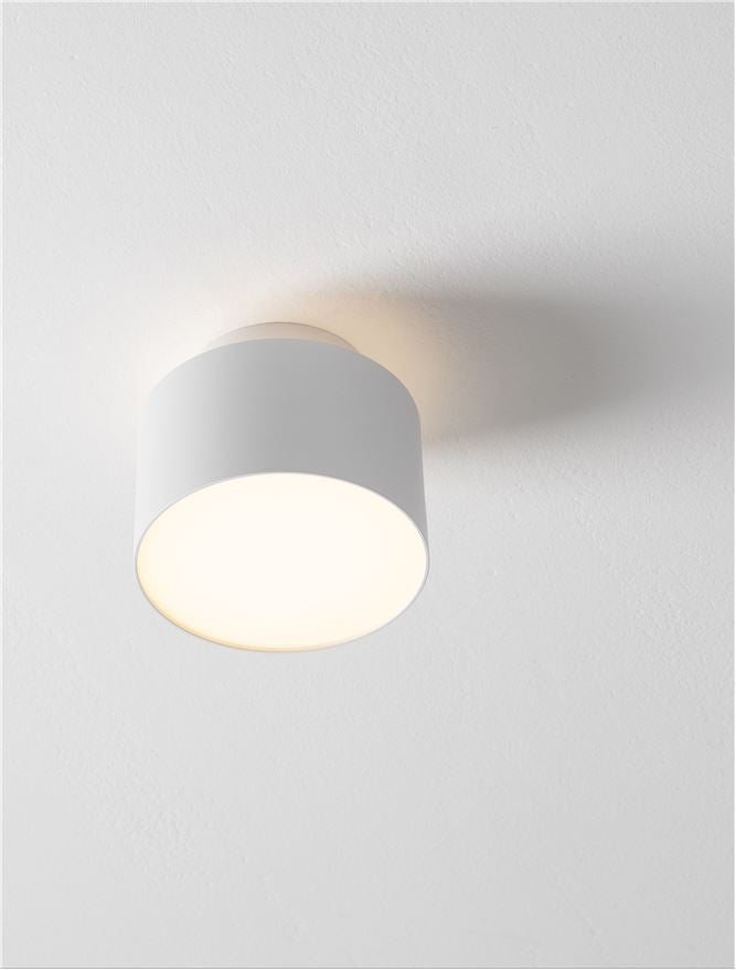 Plafoniera OZEN Sandy White Aluminium LED 17W 3000K Diam: 11 cm Nova Luce