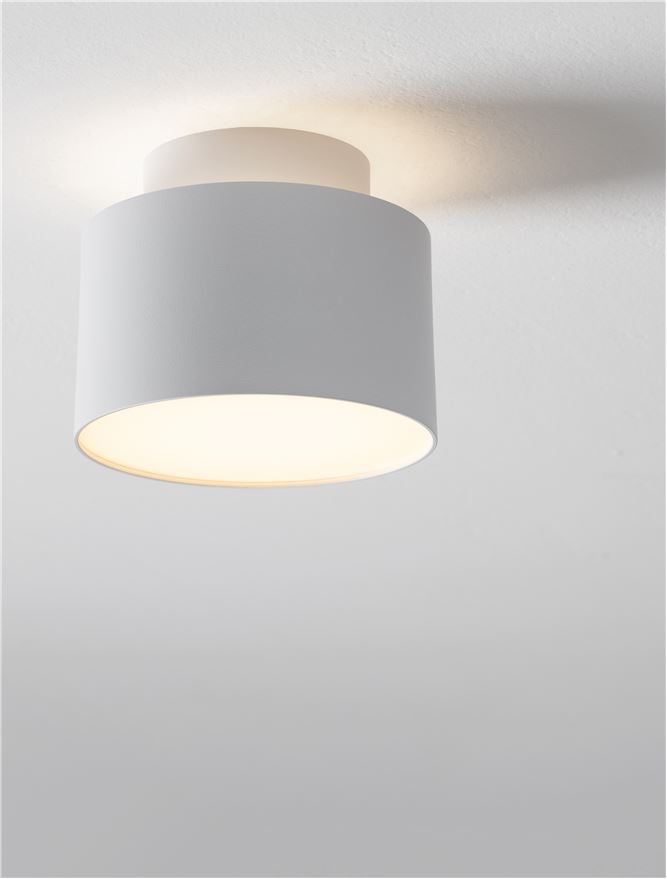 Plafoniera OZEN Sandy White Aluminium LED 17W 3000K Diam: 11 cm Nova Luce