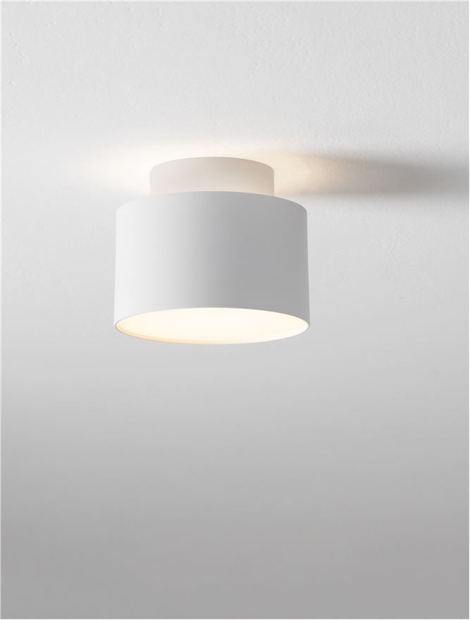 Plafoniera OZEN Sandy White Aluminium LED 17W 3000K Diam: 11 cm Nova Luce