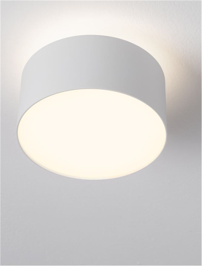 Plafoniera OZEN Sandy White Aluminium LED 24W 3000K Diam: 14 cm Nova Luce