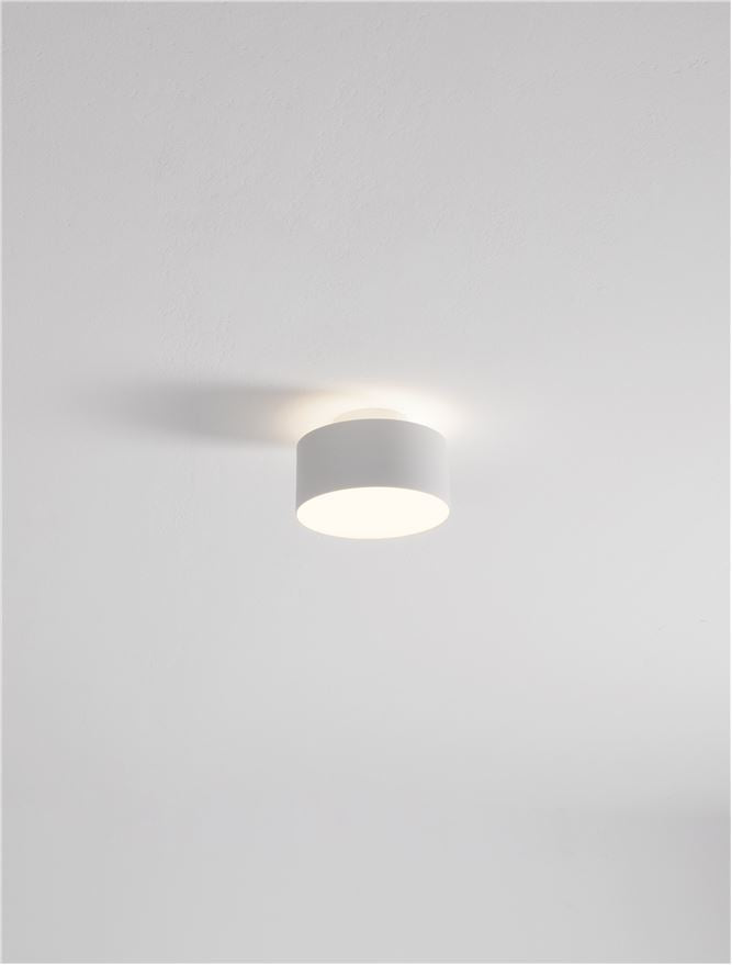 Plafoniera OZEN Sandy White Aluminium LED 24W 3000K Diam: 14 cm Nova Luce