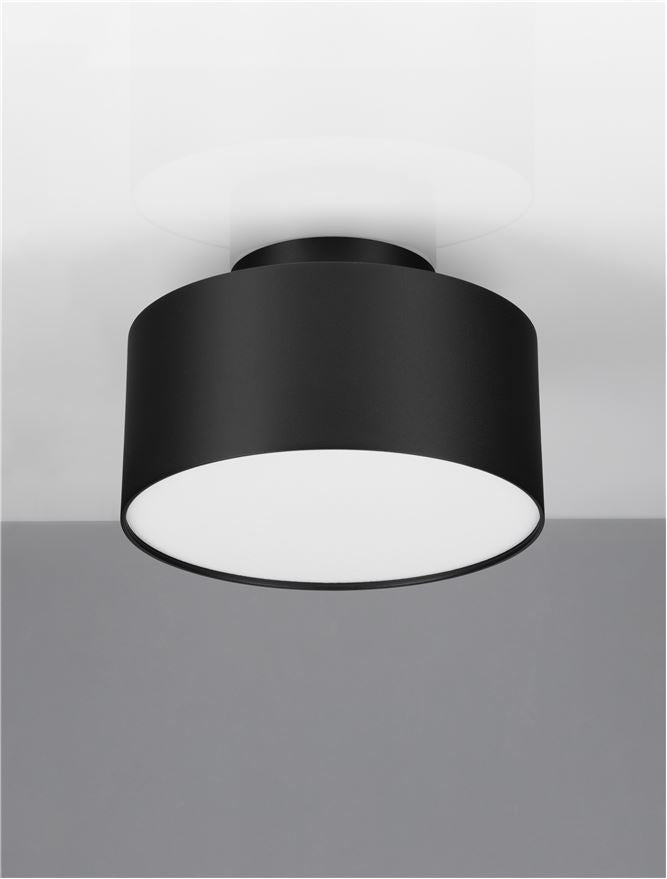 Plafoniera OZEN Sandy Black Aluminium LED 24W 3000K Diam: 14 cm  Nova Luce
