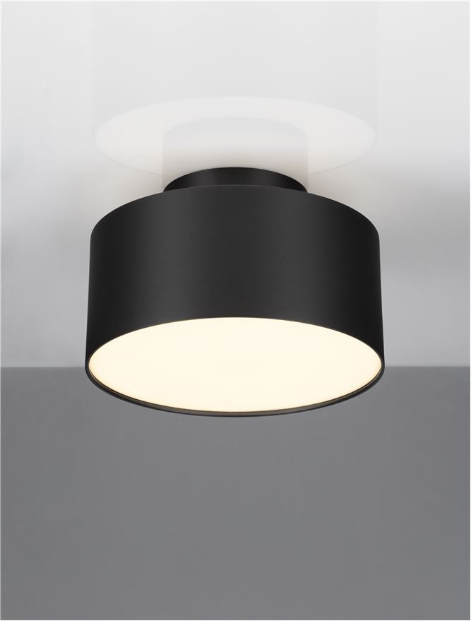 Plafoniera OZEN Sandy Black Aluminium LED 24W 3000K Diam: 14 cm  Nova Luce