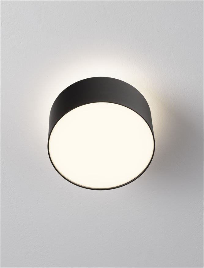 Plafoniera OZEN Sandy Black Aluminium LED 24W 3000K Diam: 14 cm  Nova Luce
