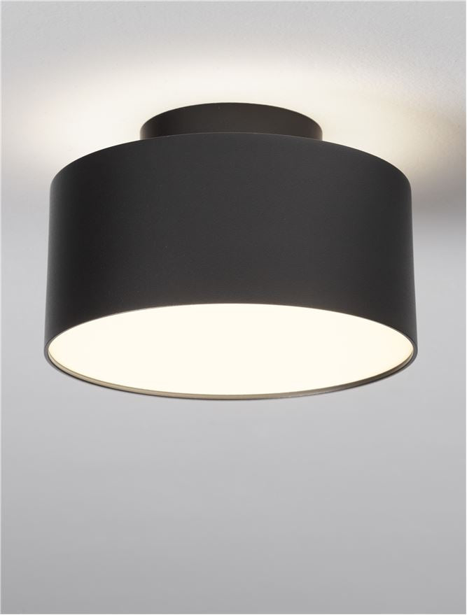 Plafoniera OZEN Sandy Black Aluminium LED 24W 3000K Diam: 14 cm  Nova Luce