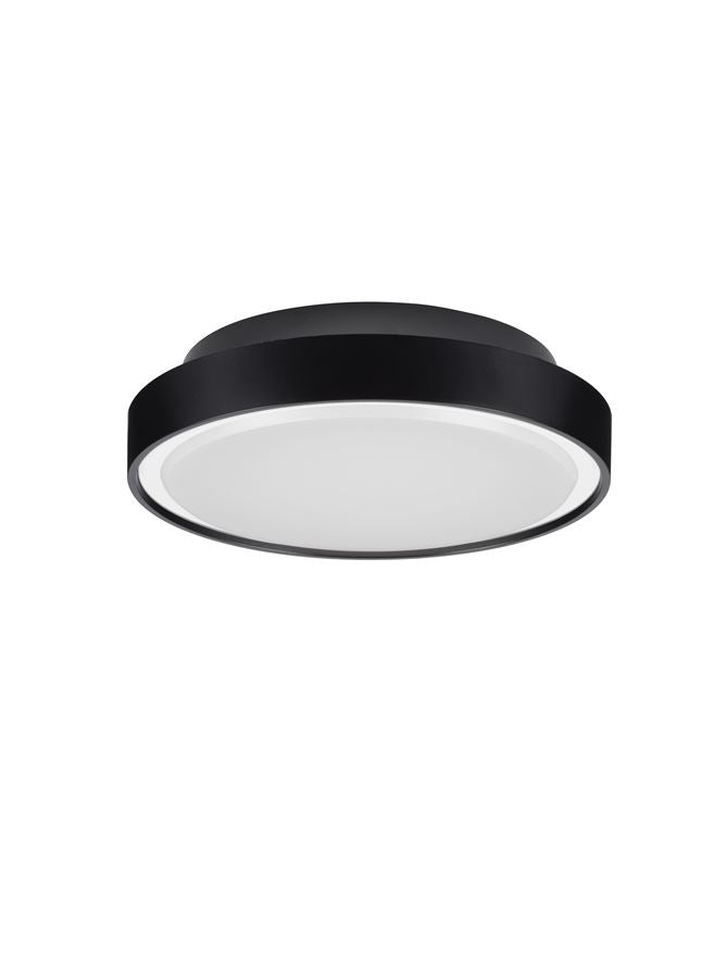 Plafoniera SKY Sandy Black Aluminium & Polycarbonate Diffuser LED 15W 3000K IP65 Diam: 30 cm  Nova Luce