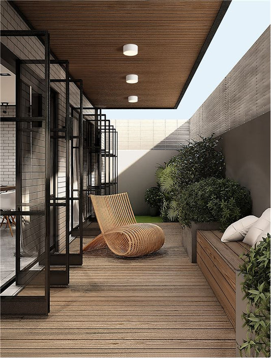 Plafoniera JUDI Sandy White Aluminium Polycarbonate LED 10W 3000K Diam: 12 cm IP65 Nova Luce