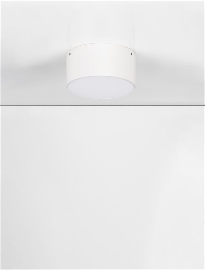Plafoniera JUDI Sandy White Aluminium Polycarbonate LED 10W 3000K Diam: 12 cm IP65 Nova Luce