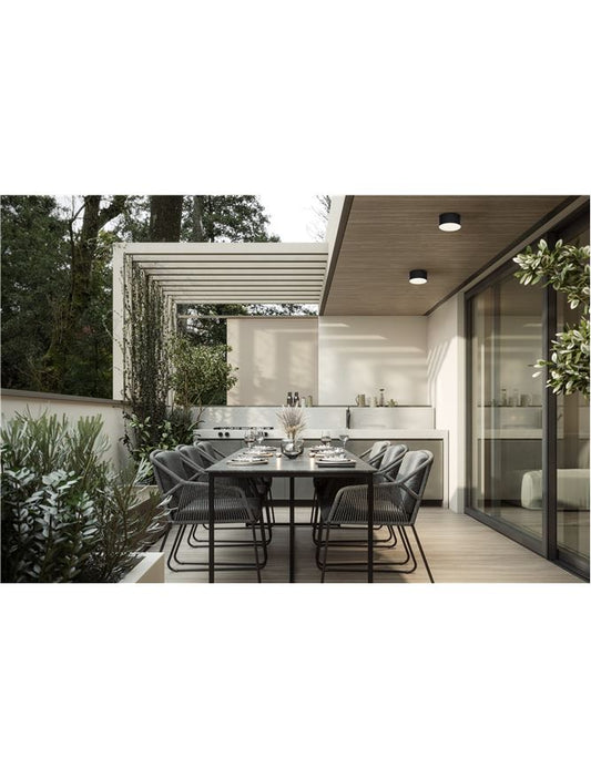 Plafoniera JUDI Sandy Black Aluminium Polycarbonate LED 10W 3000K Diam: 12 cm IP65 Nova Luce