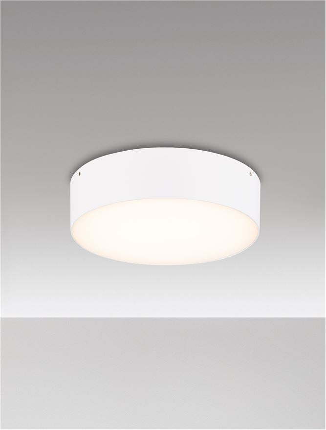 Plafoniera JUDI Sandy White Aluminium Polycarbonate LED 20W 3000K Diam: 22 cm IP65 Nova Luce