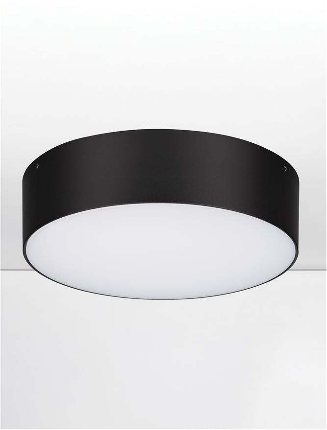 Plafoniera JUDI Sandy Black Aluminium Polycarbonate LED 20W 3000K Diam: 22 cm IP65 Nova Luce