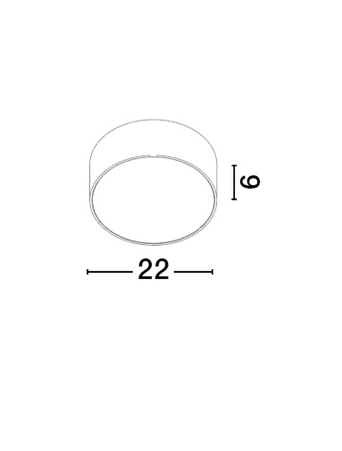 Plafoniera JUDI Sandy Black Aluminium Polycarbonate LED 20W 3000K Diam: 22 cm IP65 Nova Luce