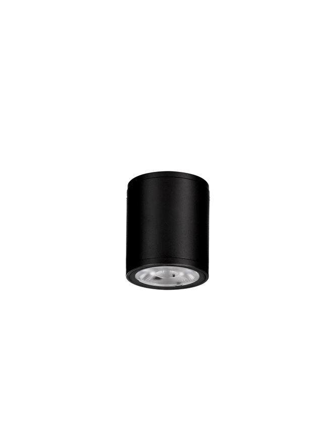 Plafoniera LUMINA Sandy Black Aluminium & Glass Diffuser LED 6W 3000K Diam: 6.5 cm IP65  Nova Luce