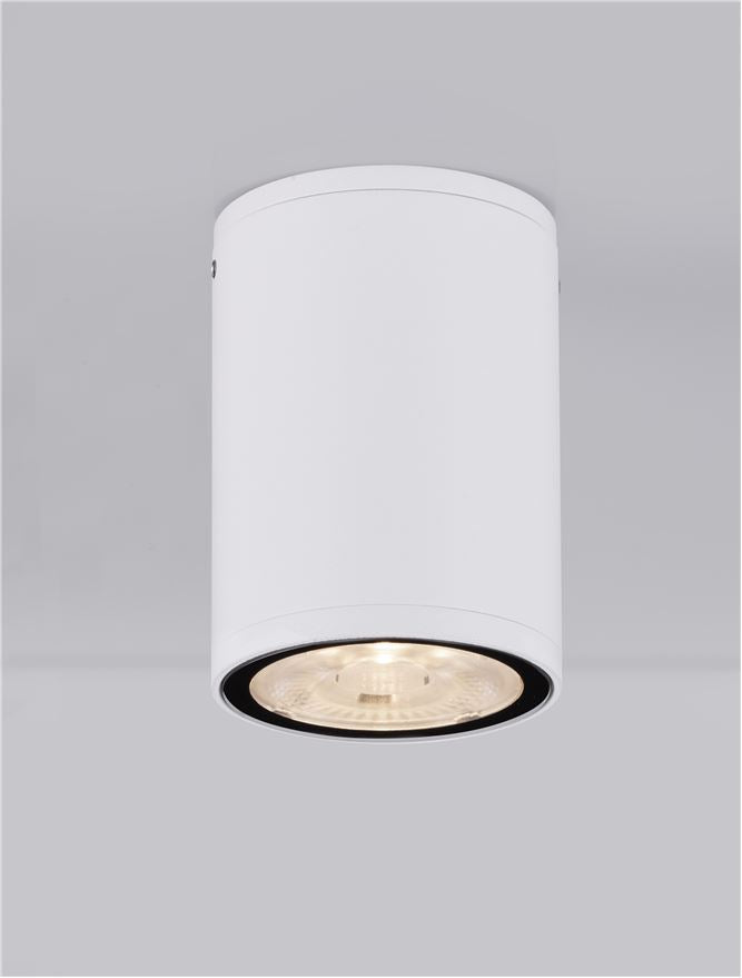 Plafoniera LUMINA Sandy White Aluminium & Glass Diffuser LED 6W 3000K Diam: 6.5 cm IP65 Nova Luce