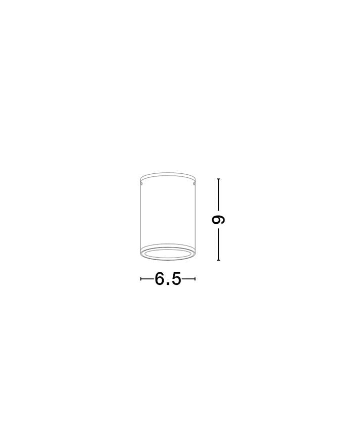 Plafoniera LUMINA Sandy White Aluminium & Glass Diffuser LED 6W 3000K Diam: 6.5 cm IP65 Nova Luce