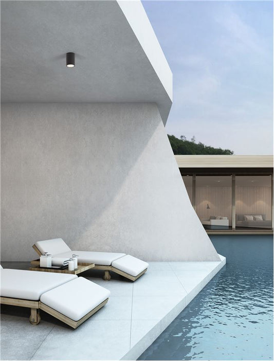 Plafoniera LUMINA Sandy Black Aluminium & Glass Diffuser LED 9W 3000K Diam: 8 cm IP65  Nova Luce