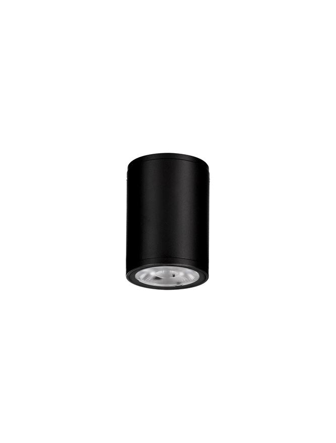 Plafoniera LUMINA Sandy Black Aluminium & Glass Diffuser LED 9W 3000K Diam: 8 cm IP65  Nova Luce