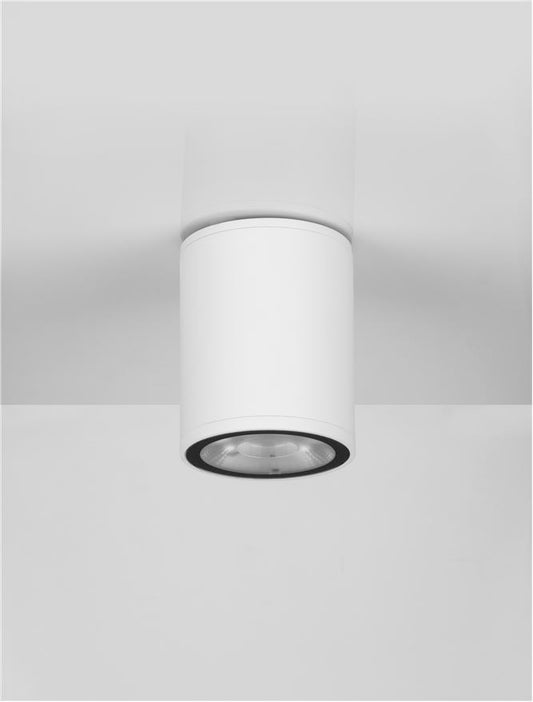 Plafoniera LUMINA Sandy White Aluminium & Glass Diffuser LED 9W 3000K Diam: 8 cm IP65  Nova Luce
