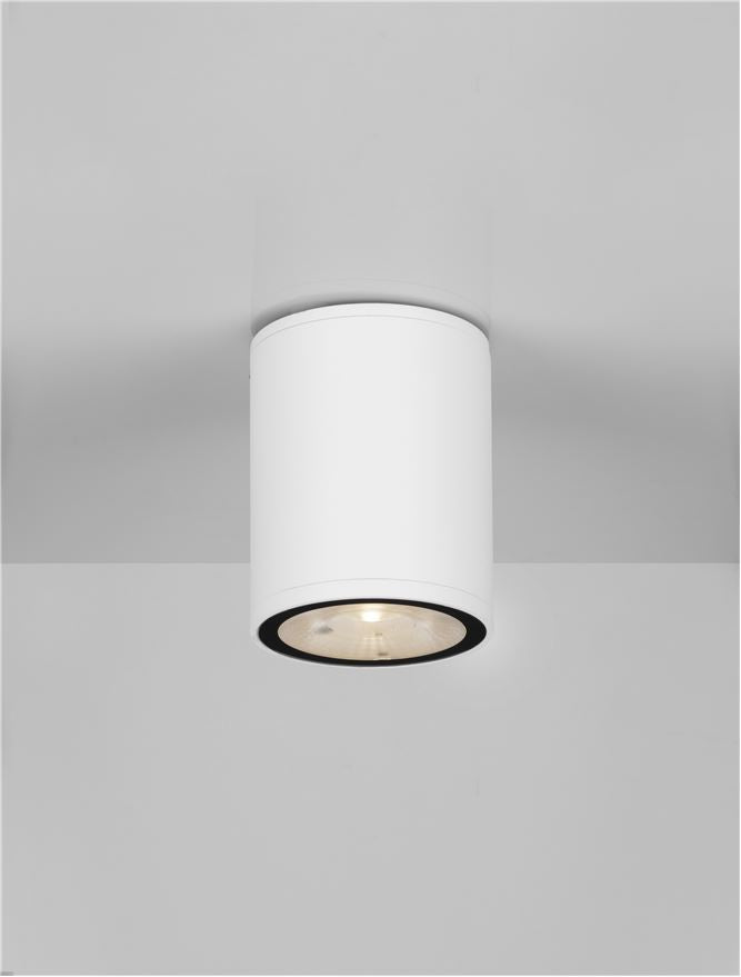 Plafoniera LUMINA Sandy White Aluminium & Glass Diffuser LED 9W 3000K Diam: 8 cm IP65  Nova Luce