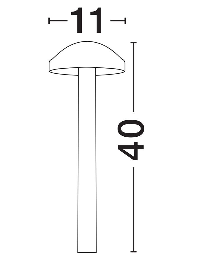 Bolard luminos de exterior NEMO, LED  5Watt  424Lm 3000K IP65 Beam Angle 101° , H 40cm  Nova Luce