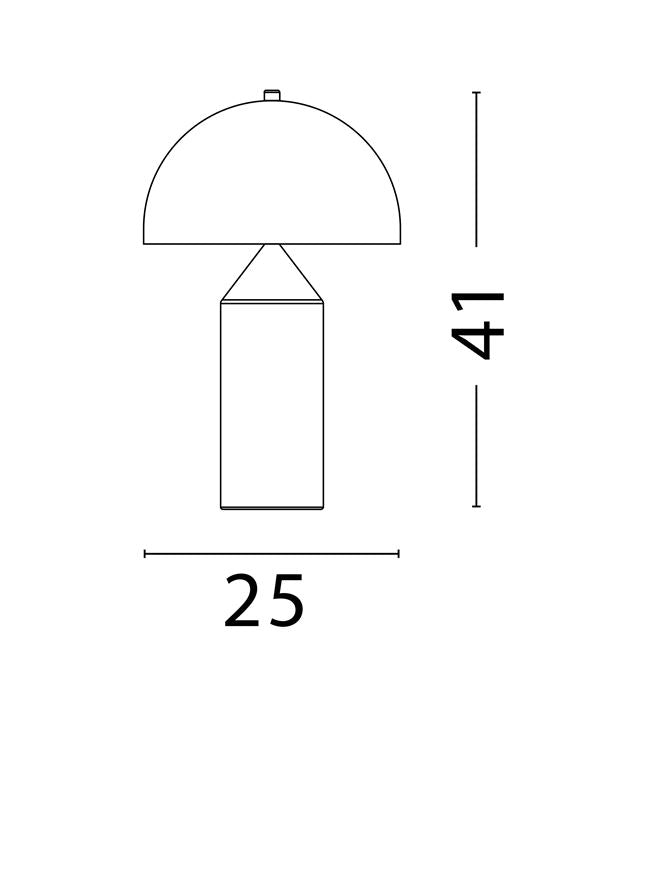 Lampa de masa BOLT E27 1X12W IP20 H41 cm Nova Luce