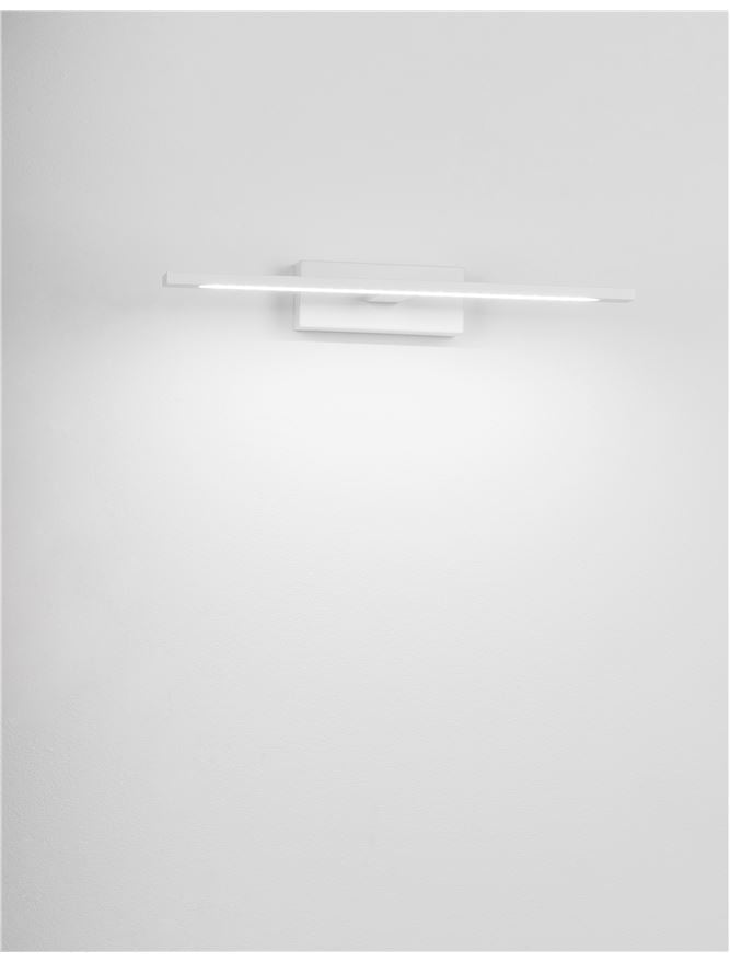 Aplica de interior MONDRIAN Sandy White Aluminum & Acrylic LED 12W 3000K Dim: L. 41.5 X W.14 X H.6 cm IP44 Nova Luce