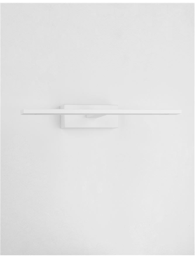 Aplica de interior MONDRIAN Sandy White Aluminum & Acrylic LED 12W 3000K Dim: L. 41.5 X W.14 X H.6 cm IP44 Nova Luce