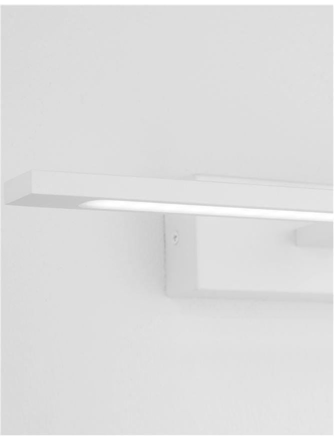Aplica de interior MONDRIAN Sandy White Aluminum & Acrylic LED 12W 3000K Dim: L. 41.5 X W.14 X H.6 cm IP44 Nova Luce