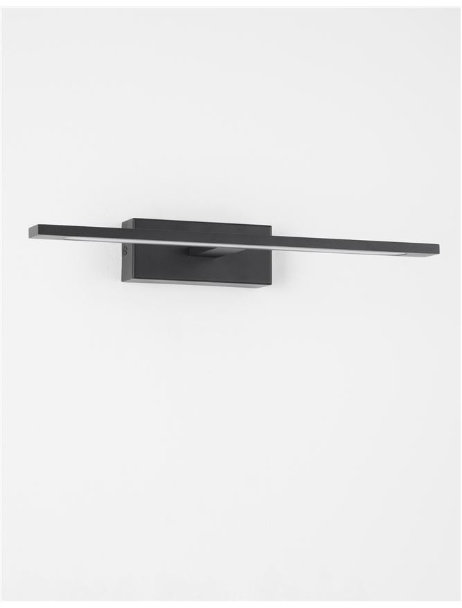 Aplica de interior MONDRIAN Sandy Black Aluminium & Acrylic LED 12W 3000K Dim: L. 41.5 X W.14 X H.6 cm IP44 Nova Luce