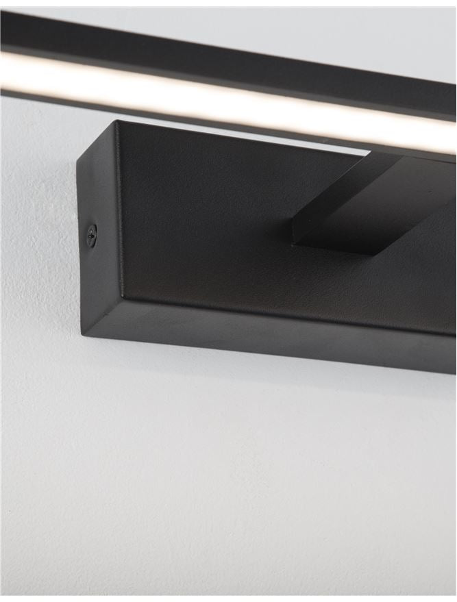 Aplica de interior MONDRIAN Sandy Black Aluminium & Acrylic LED 12W 3000K Dim: L. 41.5 X W.14 X H.6 cm IP44 Nova Luce