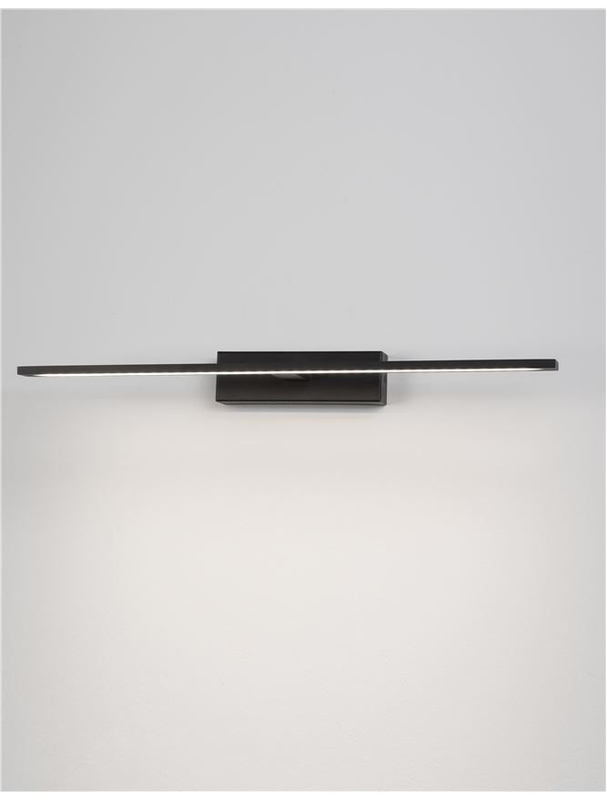 Aplica de interior MONDRIAN Sandy Black Aluminium & Acrylic LED 20W 3000K Dim: L.62 X W.4 X H.6 cm IP44 Nova Luce