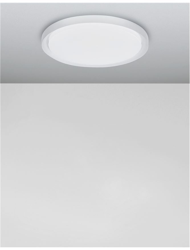 Plafoniera TROY Metal & Acrylic Diffuser Matt White Outside Matt White Inside 40W Diam: 56 cm Nova Luce