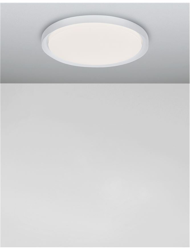 Plafoniera TROY Metal & Acrylic Diffuser Matt White Outside Matt White Inside 40W Diam: 56 cm Nova Luce